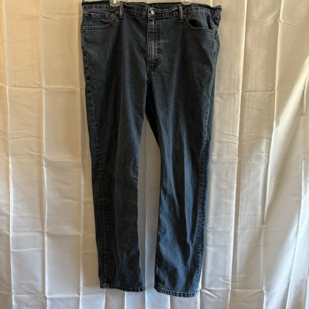 Levi's Jeans 511 Mens 42x30 Fit 42x31 Dark Wash Blue Slim Denim Black Tag